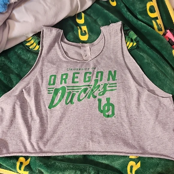 Oregon Ducks Gray Crop Top Size M - Picture 1 of 5
